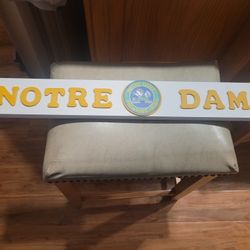 NOTRE DAME FIGHTING IRISH HANGING WOODEN SIGNS 22"LONG