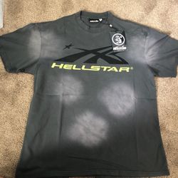 Hellstar Neon Logo Distressed Tee Size L - New With Tags + Bag