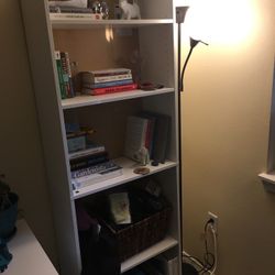 White Five Shelf Bookcase