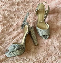 Faux Snake Print Heels Size 8