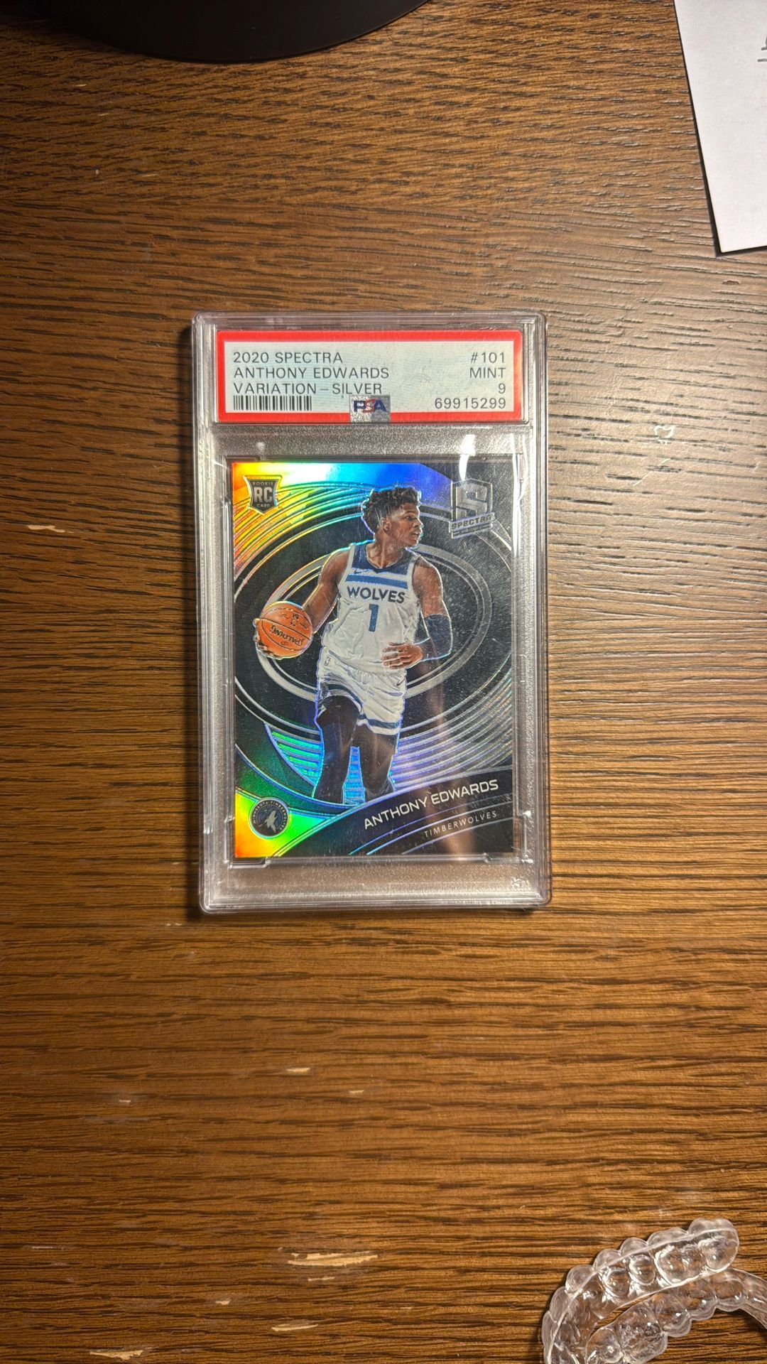 ANTHONY EDWARDS SILVER SPECTRA VARIATION PSA 9!