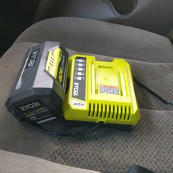 Ryobi 40v Lithium Battery+Charger