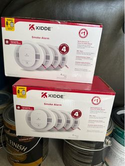 Hardwired Interconnected Smoke Detector with Photoelectric Sensor (4-Pack) Detector de humo