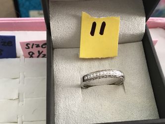 925 white topaz band