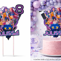 KPOP Demon Hunter Personalized Birthday Cake Topper