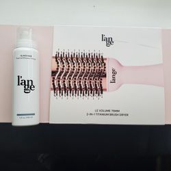 L'ange 75 mm Titanium Barrel Brush Dryer W/ Brand New  Glass Hair