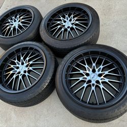 rims black rines 5x114.3 wheels Fits Infiniti M35 G35 G37 Q40 Accord Civic Mustang Lancer Altima Maxima Wrx Camry Mazda Scion Acura Lexus Kia Dodge 