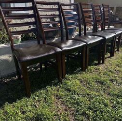 6 Solid Wood Dining Chairs