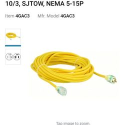 Heavy Duty Lighted Extension Cord 10 Awg