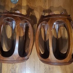 Pair of Rosewood or Teak Stools - Price negotiable