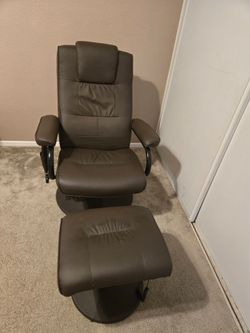 Nursery chair and footrest/ chair chocolate color