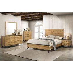 Brand New Natural Pine Finish Bedroom Set 