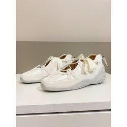 Soft Square-Toed Mary Jane Shoes for Women Featuring an Internal Height Boost, Adorned with a Cute Ribbon Bow, Perfect for Casual Wear And German Trai