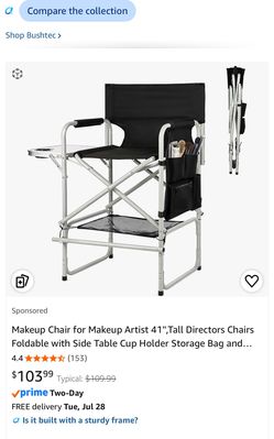 Professional Tall Makeup Artist / Director’s Folding Chair