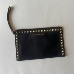 Michael Kors Studded Black Selma Clutch Wristlet Bag 