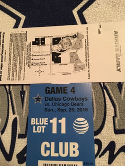 Cowboys Blue Lot parking pass