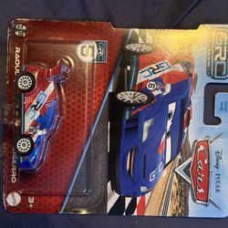 Mattel Disney Cars Diecast GRC Raoul Caroule, Blue Red, Global Racers Cup 