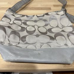 Gray Coach Purse 