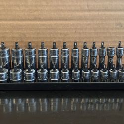 Snap-on Tools 24 pc 1/4" Drive 6-Point Metric Flank Drive® Shallow/Deep Socket Set (5–15 mm)