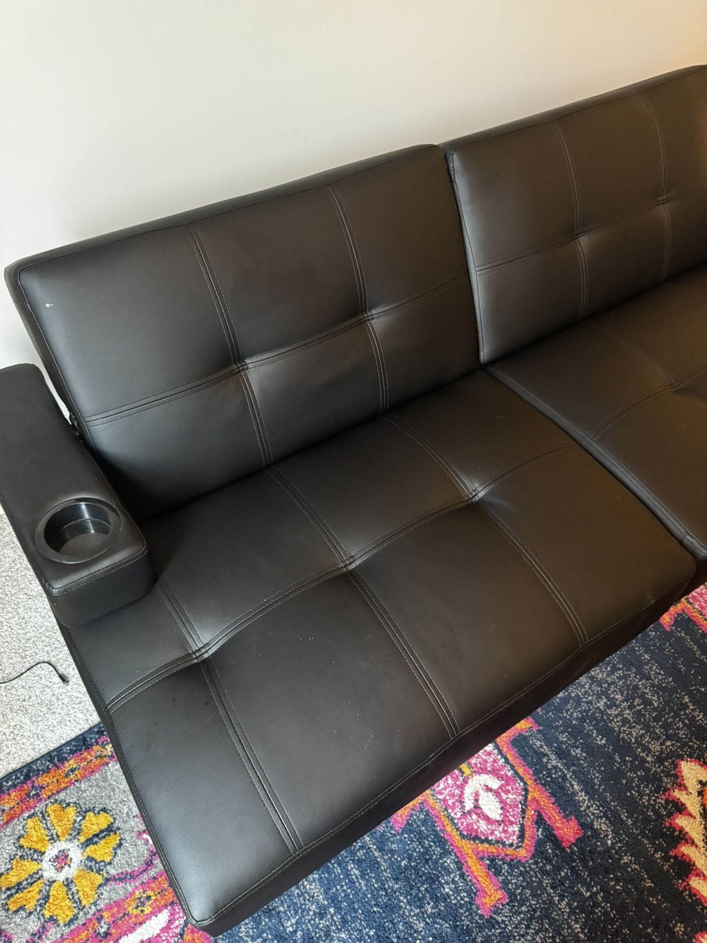 Mainstays Faux Leather Futon