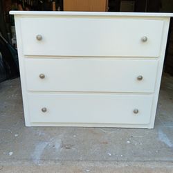 Refinished 3-Drawer Wood Dresser 