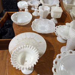 Milk Glass 15 Pieces 