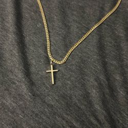 14kt Solid Cuban Link With Charm