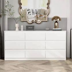 White 9-Drawer Dresser