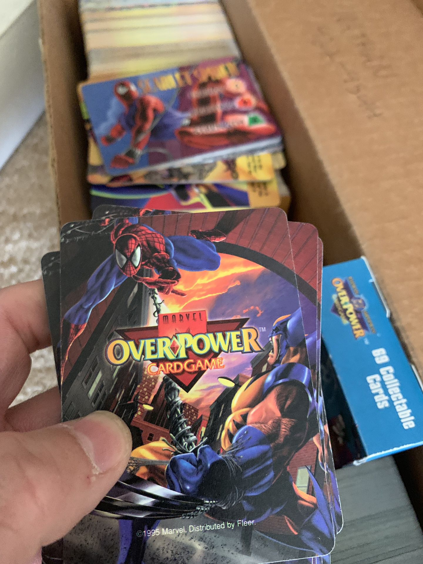 Over power board game cards
