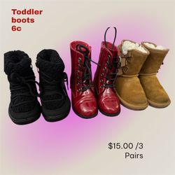 Toddler boots size 6 