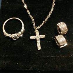 Ring Necklace And Earring Set 