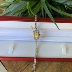 Vintage Gold Hamilton Watch With Diamonds