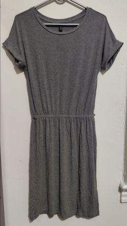 Casual grey t-shirt dress