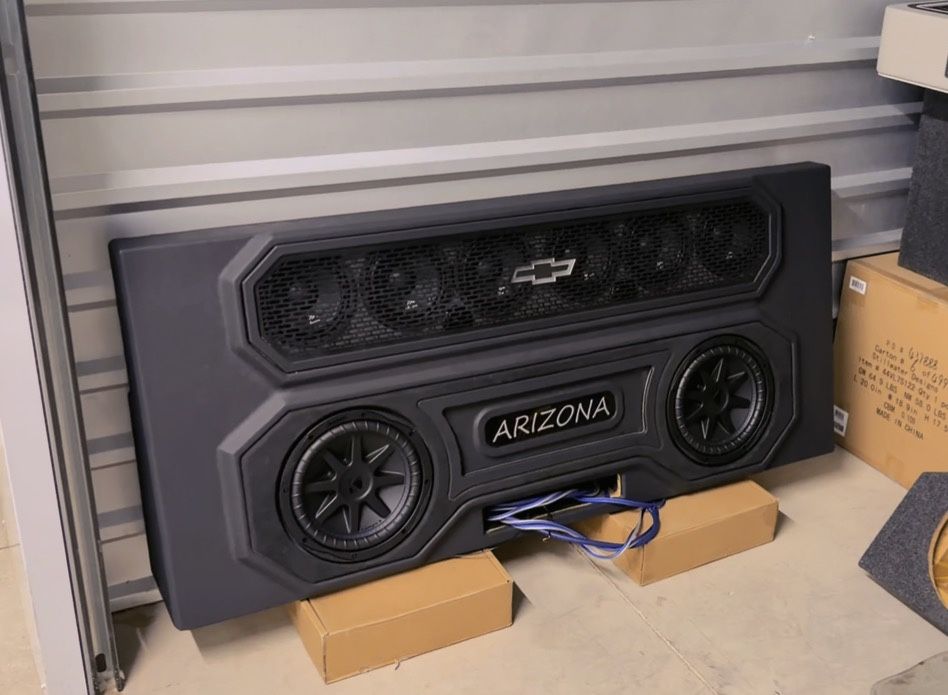 NEW CUSTOM BOX FOR SINGLE CAB TRUCKS SUBWOOFERS MIDRANGE SPEAKERS TWEETERS 