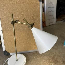White & Gold Desk Lamp 