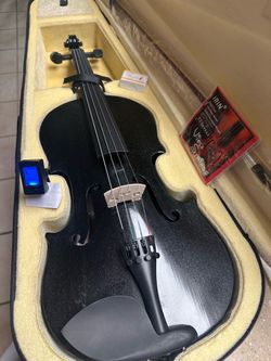 Beautiful 16 inch Black Viola with New Bow, Digital Tuner, Extra Strings $180 Firm