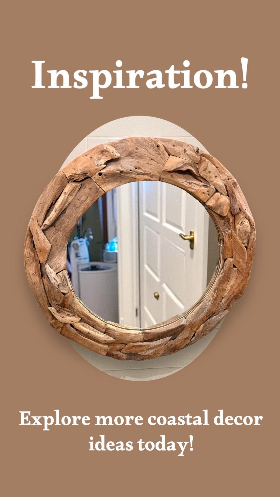 40” Wall Teakroot Mirror