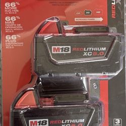 Milwaukee M18 5.0 Batteries - 2 Pack