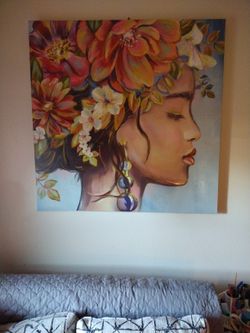 Picture Of Flowers and Girl