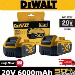 DeWalt 20V Max 6.0Ah Lithium Ion batteries (2 Pack)