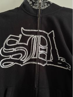 Sky’s da limit rhinestone zip up