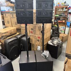 Bluetooth PRORECK Club 3000 12-Inch 4000w DJ Powered PA Speaker System Combo Set