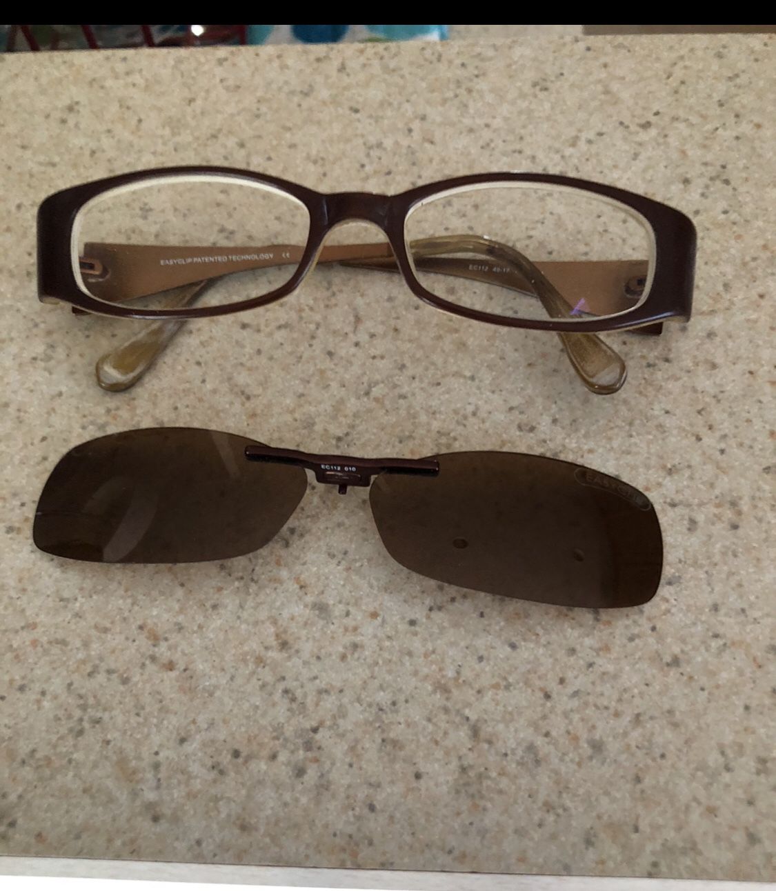 Prescription Eyeglasses Brown With Magnetic Easy Clip