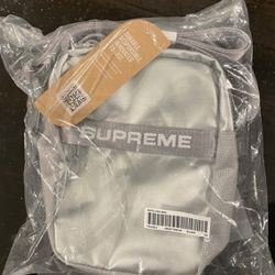 Brand New Silver Supreme Shoulder Bag F/W22