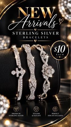 Sterling  silver plated $10  bracelets
