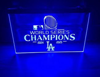 LOS ANGELES DODGERS LED NEON BLUE LIGHT SIGN 8x12