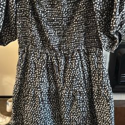 Puffed Sleeves Short Dress Size XL