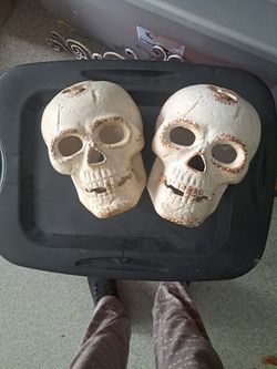 Halloween Heavy duty ceramic Skulls....... $15.00  each.... Have 5