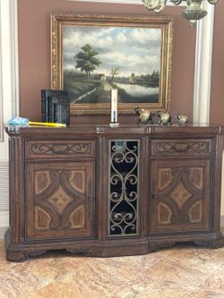 Wood buffet & wine rack Bar