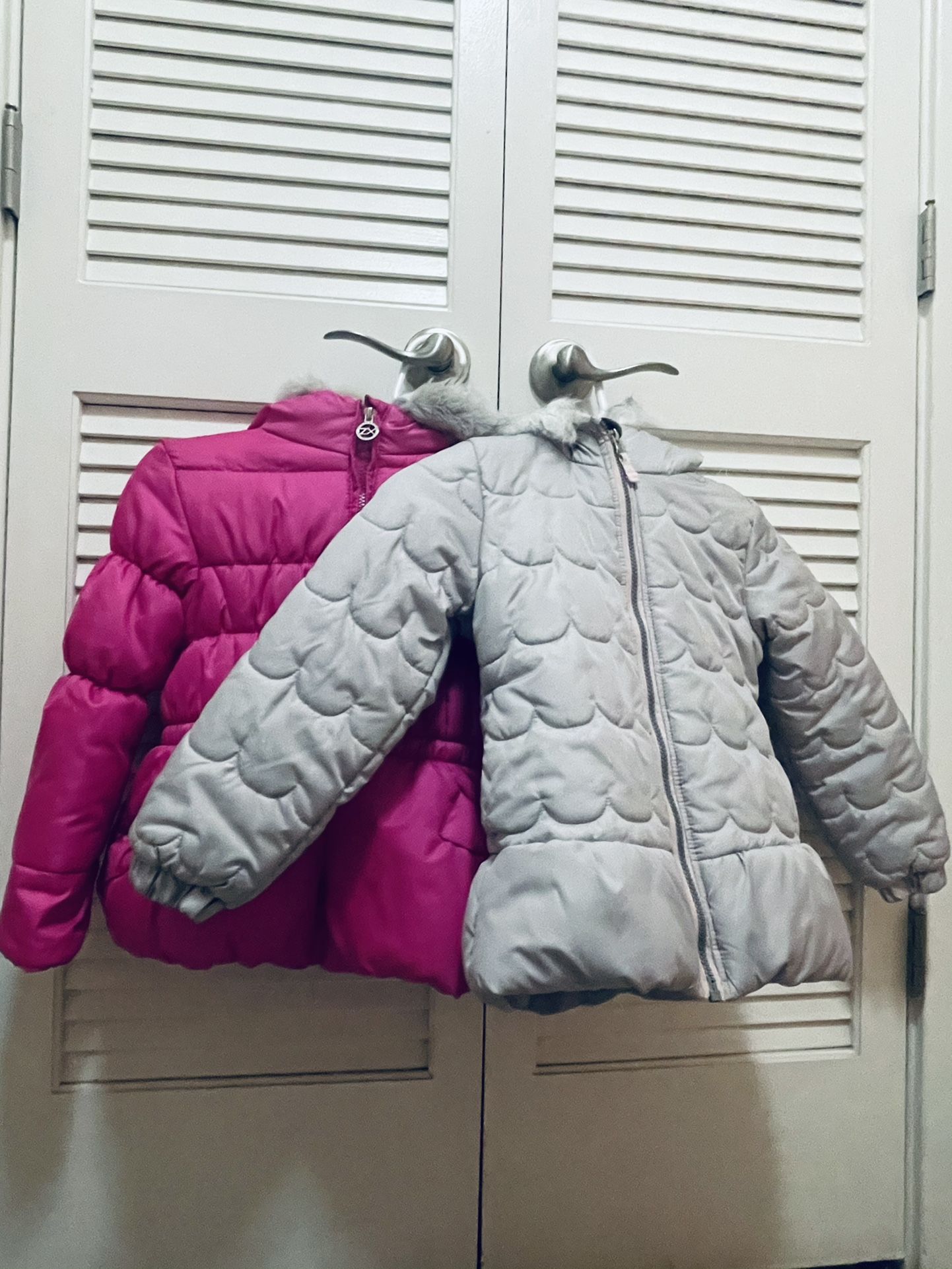 Beautiful Pink and Gray Winter/Rain Jackets For Girls!